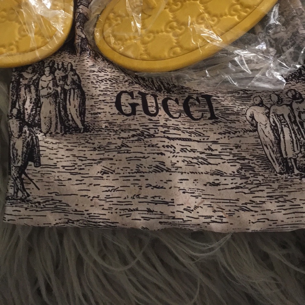Yellow Gucci sandals